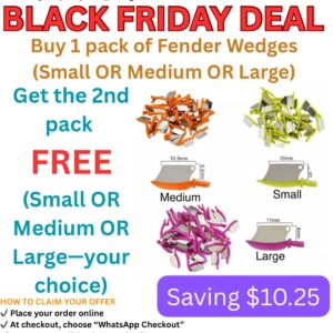 1 pack of Fender Wedges (Small OR Medium OR Large) + second pack FREE