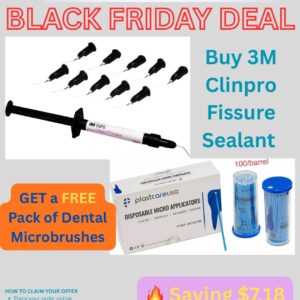 Buy 3M Clinpro Fissure Sealant (1.2 ml Syringe + 5 Tips) + FREE Pack of Dental Microbrushes