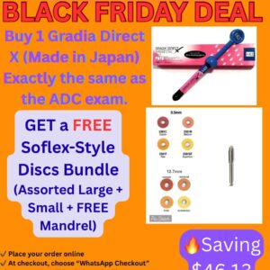 Gradia Direct X (Made in Japan)+FREE Soflex-Style Discs Bundle (Assorted Large + Small + FREE Mandrel)
