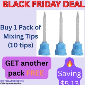 Pack of Mixing Tips (Blue–White, Pack of 10, 1:1 Ratio)+another pack FREE